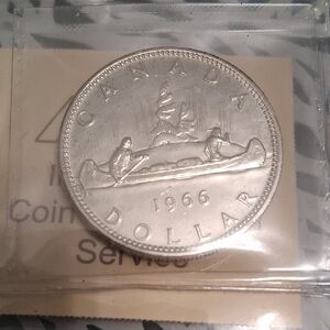 1966 Canadian Silver Dollar